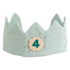 Objet Déco Enfant|OSTARIA Couronne d'anniversaire enfant coton (40 cm) Roi e Vert