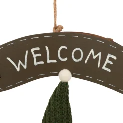 Couronne De Noël|JJA Couronne de Noël (D33 cm) Welcome Hérisson Marron