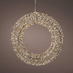 Couronne De Noël|Déco Et Objet Lumineux|KAEMINGK Couronne de Noël lumineuse 960 Micro LED (D70 cm) Effet flash et blanc chaud Or