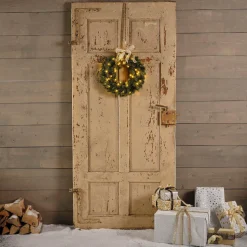 Couronne De Noël|KAEMINGK Couronne de Noël lumineuse (D40 cm) Manitoba Blanc chaud Sapin vert lumineux