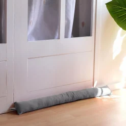 Coussin Bas, Bloc Porte|ENJOY HOME Coussin bas de porte coton recyclé (80 x 8 cm) Dune Gris clair