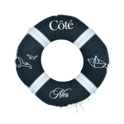 Coussin Et Housse|STOF Coussin bouée en coton (50 cm) Bordemer Bleu marine