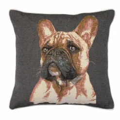 Coussin Et Housse|LOVELY CASA Coussin carré (40 cm) Choupy Gris ardoise