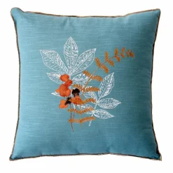 Coussin Et Housse|ENJOY HOME Coussin carré (40 cm) Vegetalis motif Bleu lagon Bleu clair