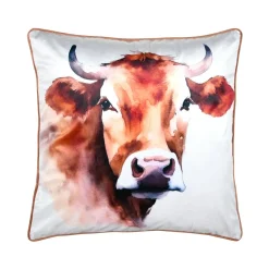 Coussin Et Housse|STOF Coussin carré (50 x 50 cm) Fernande Marron Cognac