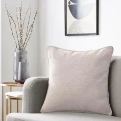 Coussin Et Housse|EMINZA Coussin carré (50 x 50 cm) Minuit Taupe