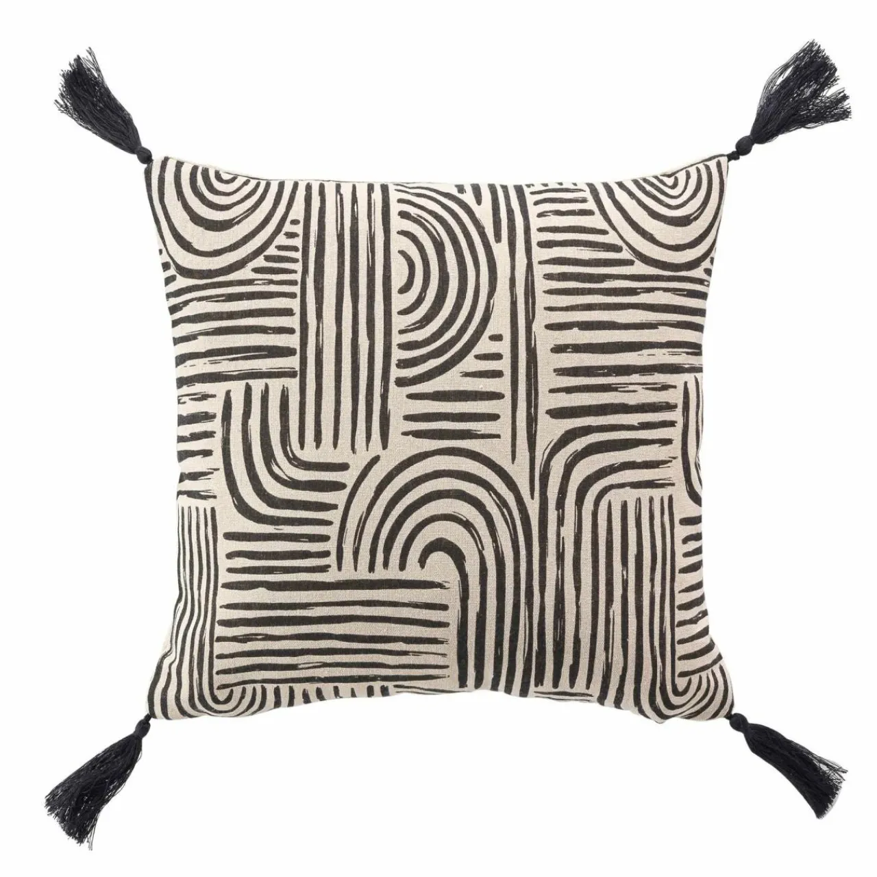 Coussin Et Housse|DOUCEUR D'INTERIEUR Coussin carré (45 x 45 cm) Pandore Noir