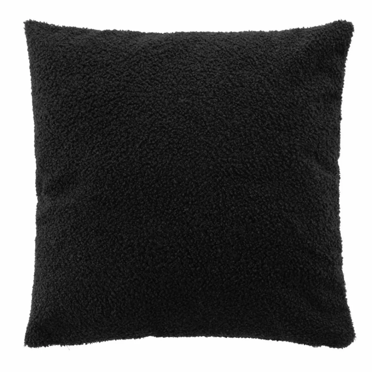 Coussin Et Housse|DOUCEUR D'INTERIEUR Coussin carré bouclette (45 x 45 cm) Wooly Noir