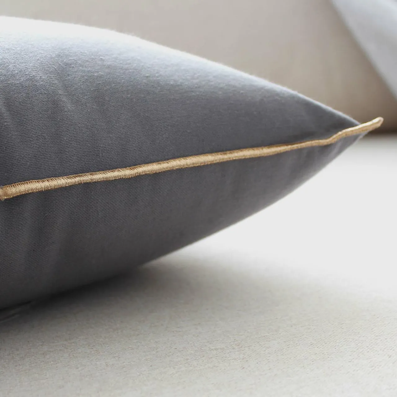 Coussin Et Housse|ENJOY HOME Coussin carré coton (40 cm) Harmony Gris