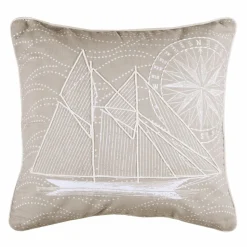 Coussin Et Housse|LOVELY CASA Coussin carré coton (40 cm) Yacht Gris