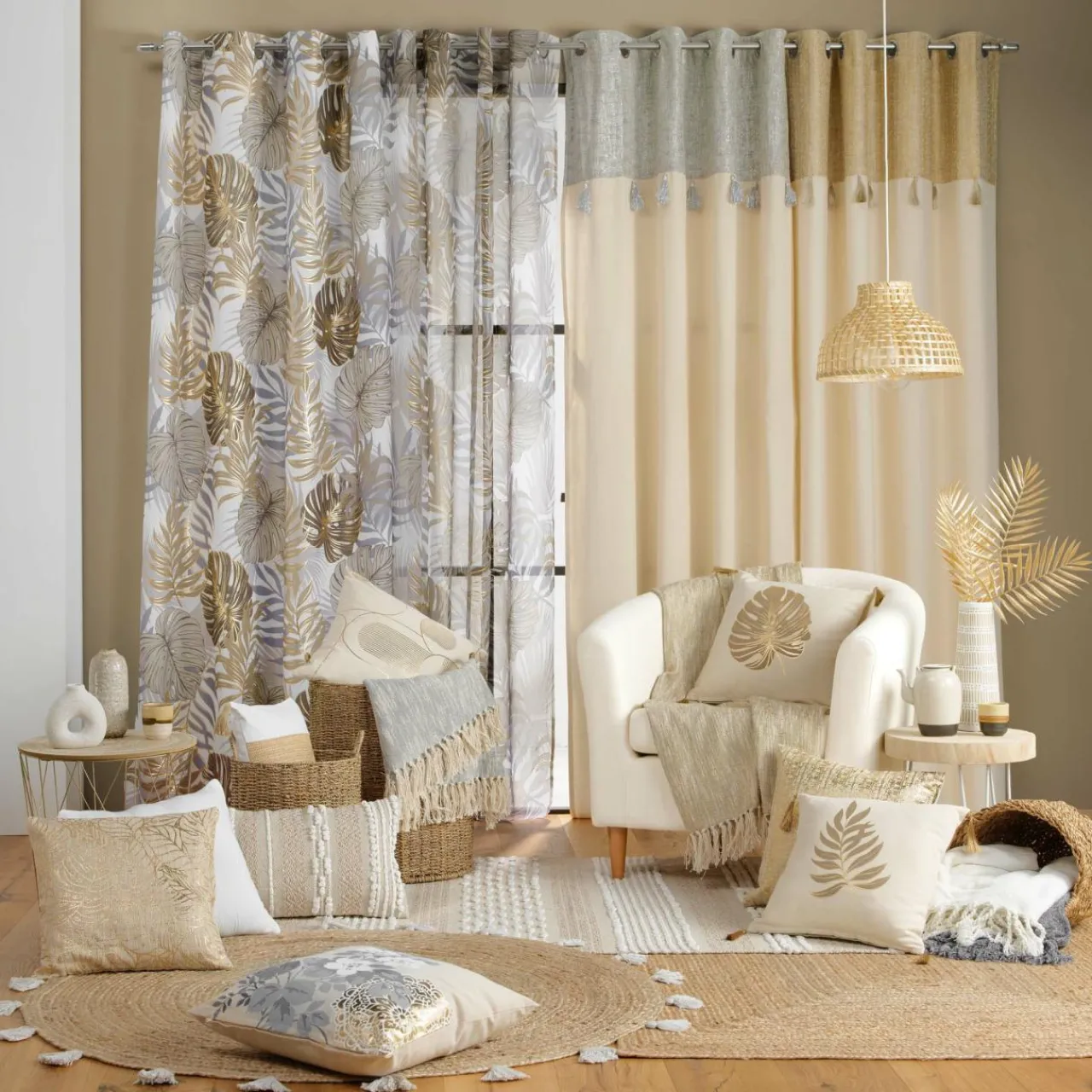 Coussin Et Housse|douceur d'intu017drieur Coussin carré coton (40 x 40 cm) Solea Or