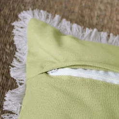 Coussin Et Housse|ENJOY HOME Coussin carré coton (40 x 40 cm) Herbier uni Vert tilleul