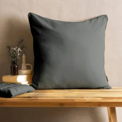 Coussin Et Housse|EMINZA Coussin carré coton (60 x 60 cm) Pixel Gris Anthracite