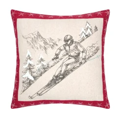 Coussin Et Housse|STOF Coussin carré coton (45 x 45 cm) Villard Gris