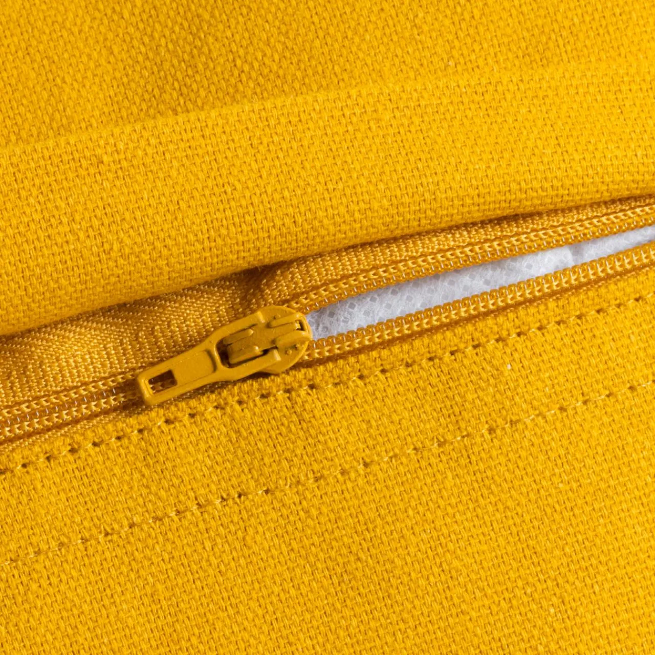 Coussin Et Housse|EMINZA Coussin carré coton (45 x 45 cm) Pixel franges Jaune moutarde