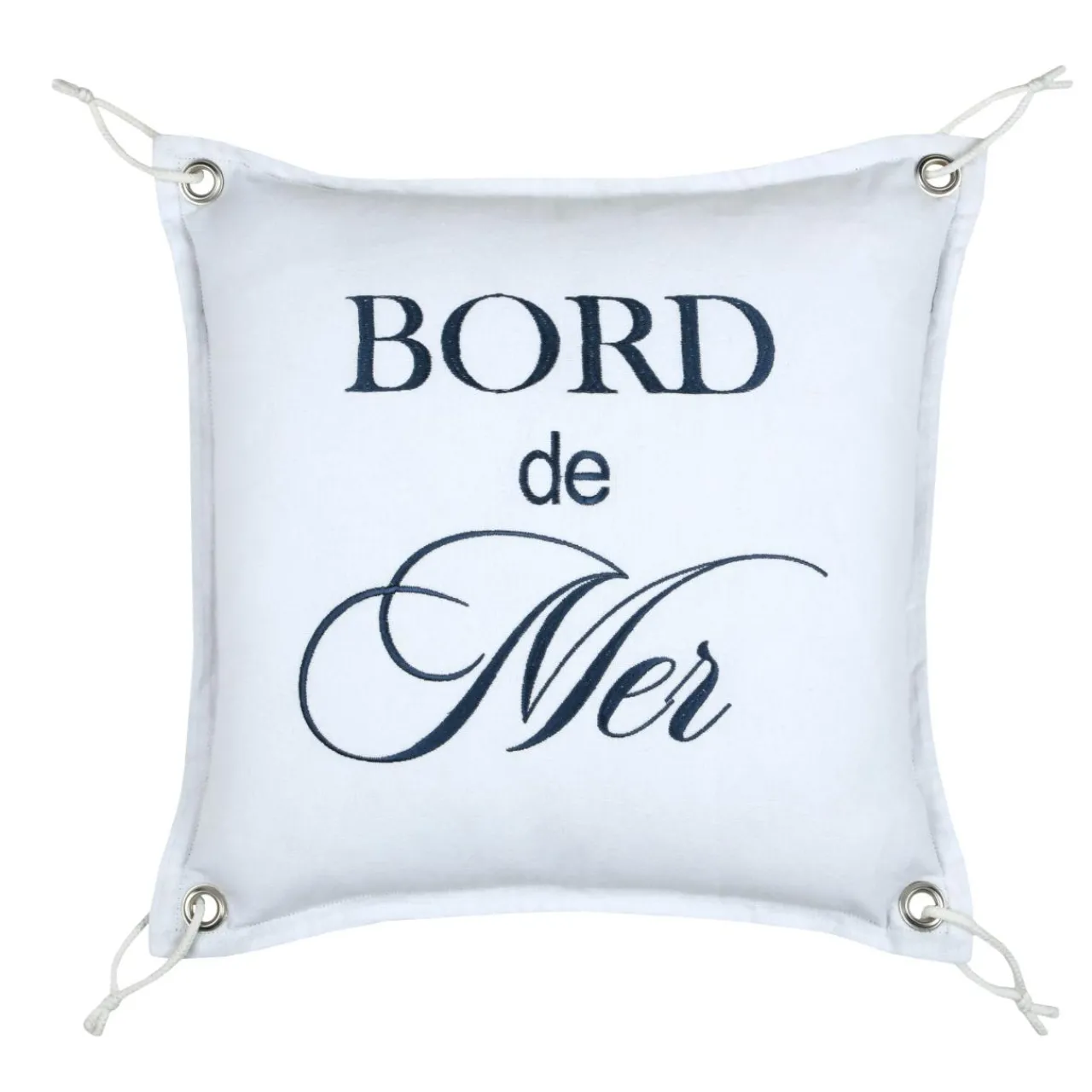 Coussin Et Housse|STOF Coussin carré coton (45 x 45 cm) Bordemer Blanc