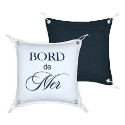 Coussin Et Housse|STOF Coussin carré coton (45 x 45 cm) Bordemer Blanc