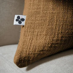 Coussin Et Housse|L'EFFET PAPILLON Coussin carré coton (60 x 60 cm) Sixtine Camel