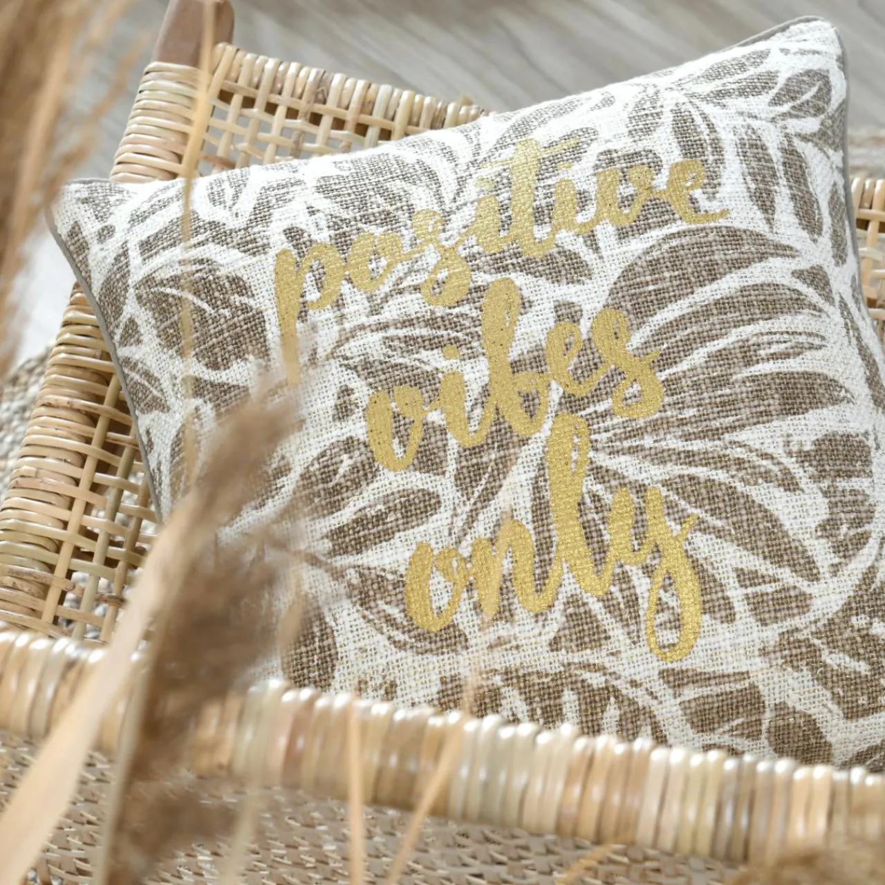 Coussin Et Housse|STOF Coussin carré coton (40 x 40 cm) Hemera Taupe