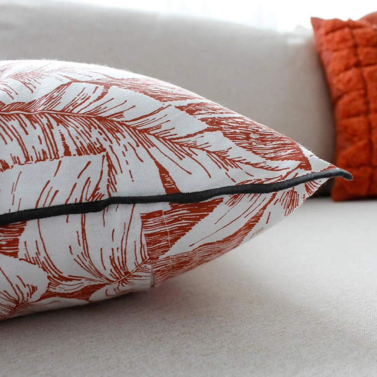 Coussin Et Housse|ENJOY HOME Coussin carré coton (40 x 40 cm) Bundi Terracotta