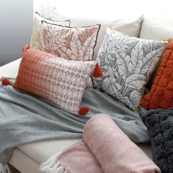 Coussin Et Housse|ENJOY HOME Coussin carré coton (40 x 40 cm) Bundi Terracotta