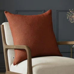 Coussin Et Housse|L'EFFET PAPILLON Coussin carré coton (60 x 60 cm) Sixtine Terracotta