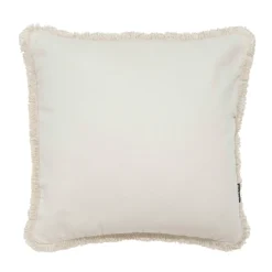 Coussin Et Housse|EMINZA Coussin carré coton (45 x 45 cm) Pixel franges Beige