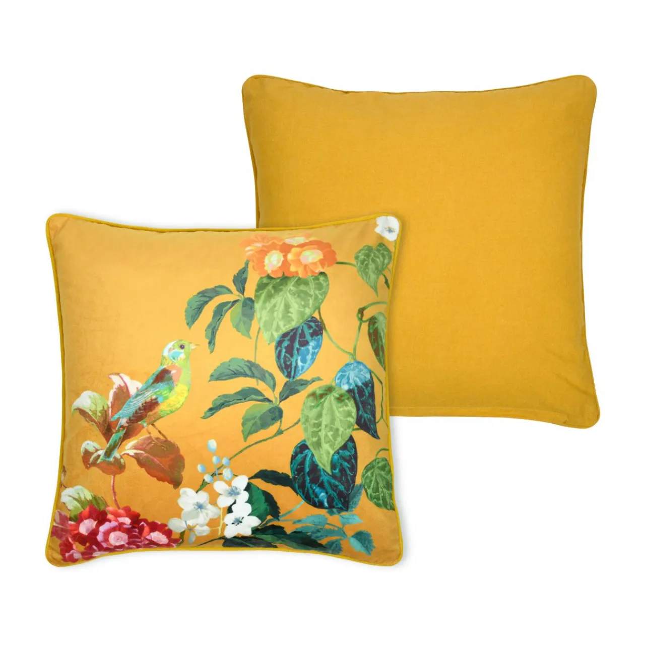 Coussin Et Housse|STOF Coussin carré coton (50 x 50 cm) Emmy Jaune moutarde