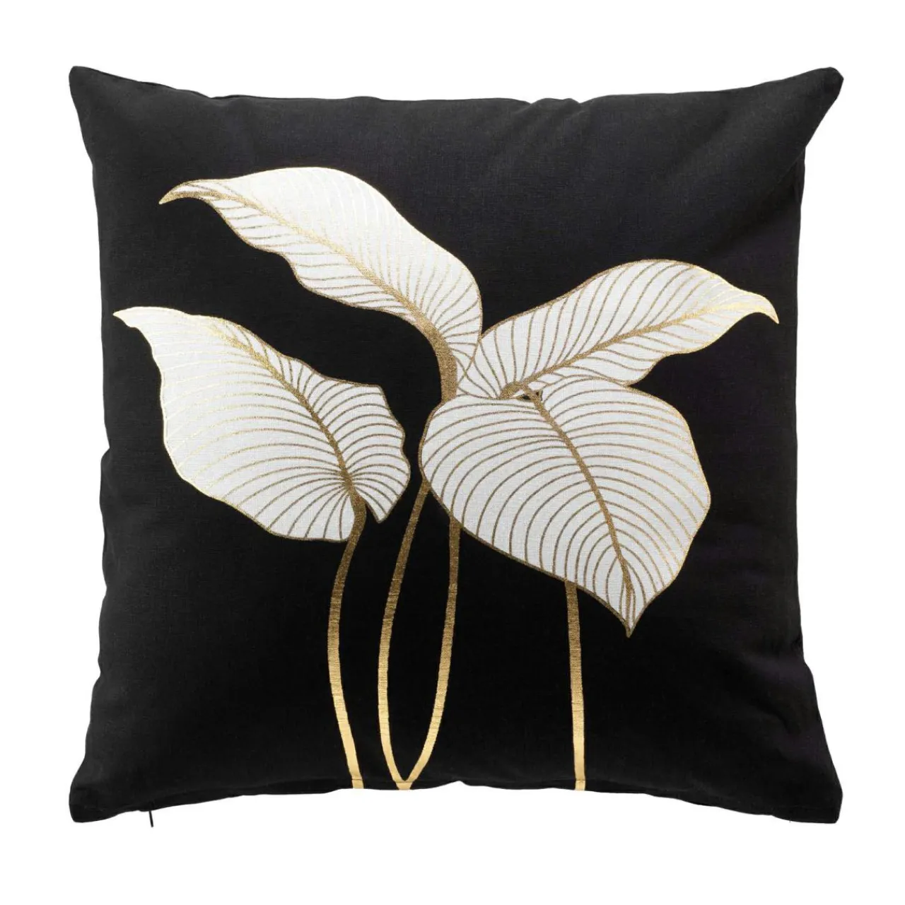 Coussin Et Housse|DOUCEUR D'INTERIEUR Coussin carré coton (45 x 45 cm) Jill Noir