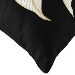 Coussin Et Housse|DOUCEUR D'INTERIEUR Coussin carré coton (45 x 45 cm) Jill Noir