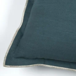 Coussin Et Housse|STOF Coussin carré coton (45 x 45 cm) Helios Bleu