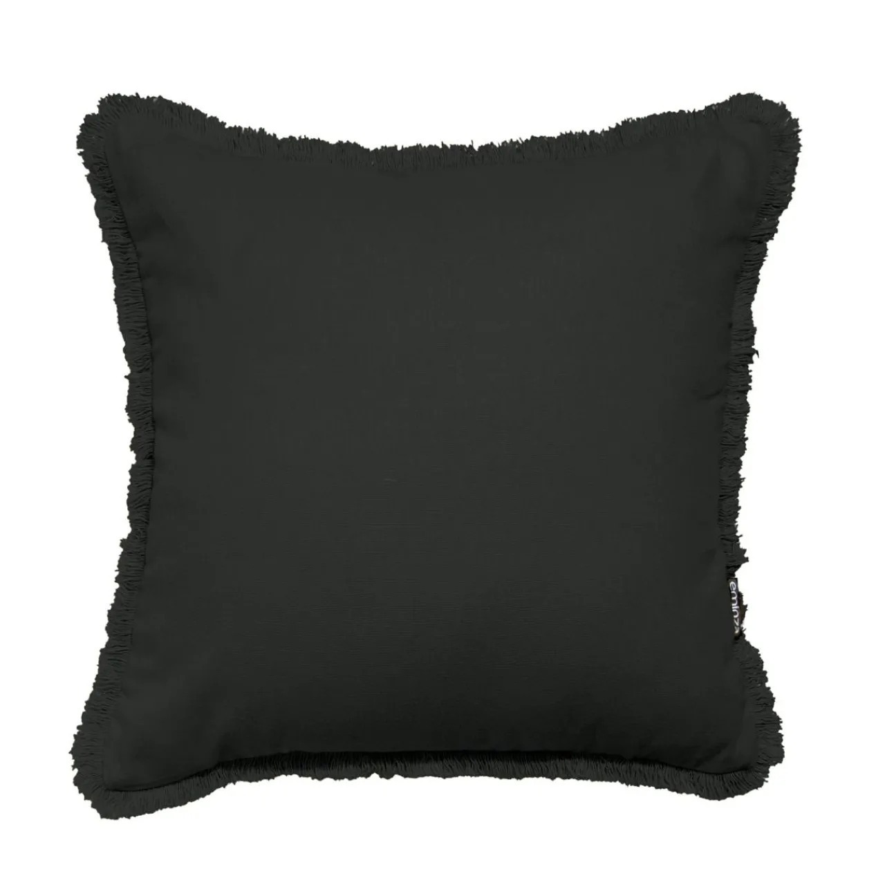 Coussin Et Housse|EMINZA Coussin carré coton (45 x 45 cm) Pixel franges Noir