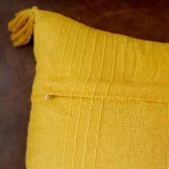 Coussin Et Housse|ENJOY HOME Coussin carré coton recyclé (40 x 40 cm) Bombay Jaune moutarde