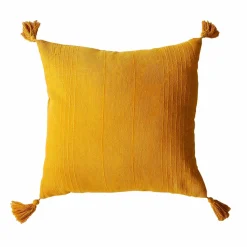 Coussin Et Housse|ENJOY HOME Coussin carré coton recyclé (40 x 40 cm) Bombay Jaune moutarde
