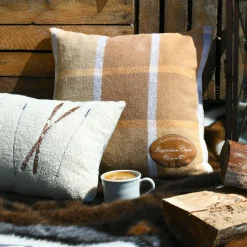 Coussin Et Housse|STOF Coussin carré en coton (45 x 45 cm) Wildforest Camel