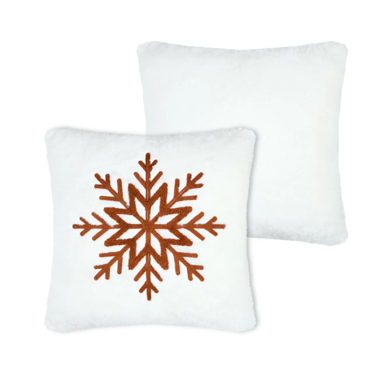 Coussin Et Housse|STOF Coussin carré fausse fourrure (45 x 45 cm) Wildforest Marron