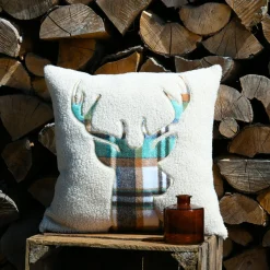 Coussin Et Housse|STOF Coussin carré fausse fourrure (45 x 45 cm) Wildforest Vert