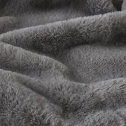 Coussin Et Housse|EMINZA Coussin carré fausse fourrure (45 x 45 cm) Finn Gris Anthracite