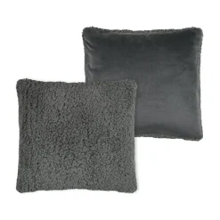 Coussin Et Housse|STOF Coussin carré fausse fourrure (50 x 50 cm) Dudley souris Gris