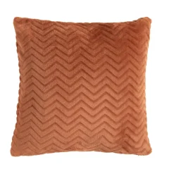Coussin Et Housse|EMINZA Coussin carré flanelle (45 x 45 cm) Zag Cuivre