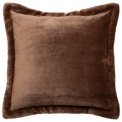 Coussin Et Housse|Atmosphera, cru017dateur d'intu017drieur Coussin carré flanelle (53 x 53 cm) Cuddly Marron