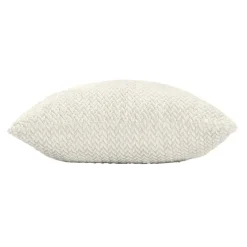 Coussin Et Housse|douceur d'intu017drieur Coussin carré flanelle relief (45 x 45 cm) Flanela Écru Ecru