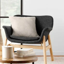 Coussin Et Housse|douceur d'intu017drieur Coussin carré flanelle relief (45 x 45 cm) Java Ecru