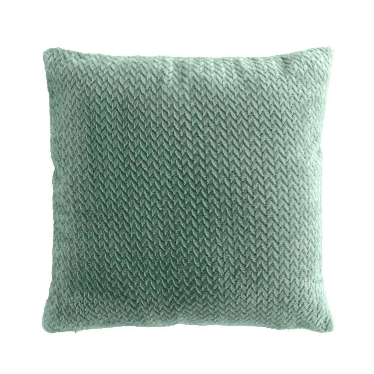 Coussin Et Housse|douceur d'intu017drieur Coussin carré flanelle relief (45 x 45 cm) Flanela Vert kaki