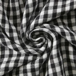 Coussin Et Housse|EMINZA Coussin carré gaze de coton (45 x 45 cm) Gaïa vichy Noir