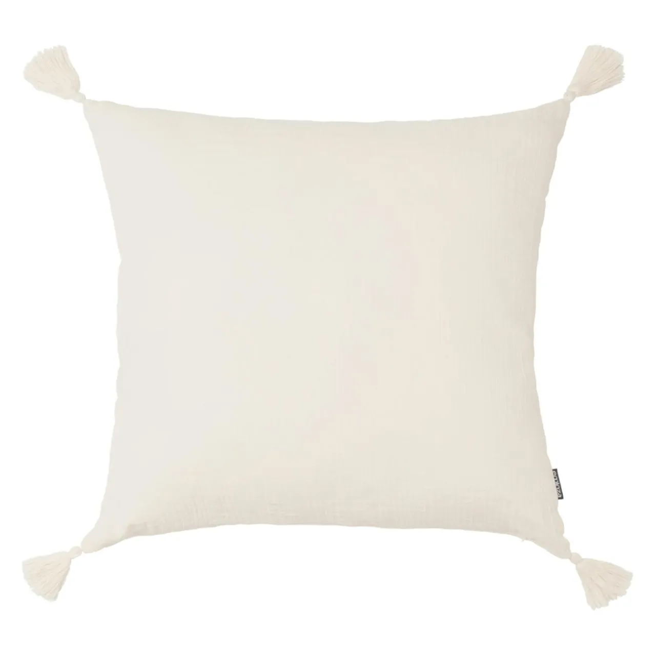 Coussin Et Housse|EMINZA Coussin carré gaze de coton (60 x 60 cm) Gaïa pampa Beige