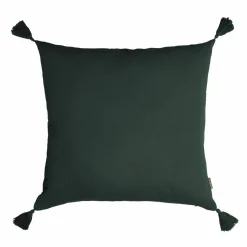 Coussin Et Housse|EMINZA Coussin carré gaze de coton (60 x 60 cm) Gaïa Vert sapin