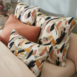 Coussin Et Housse|EMINZA Coussin carré gaze de coton (45 x 45 cm) Mathilda Multicolore