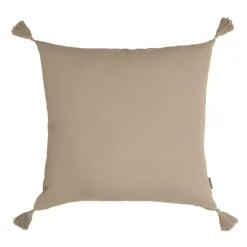 Coussin Et Housse|EMINZA Coussin carré gaze de coton (60 x 60 cm) Gaïa Ficelle