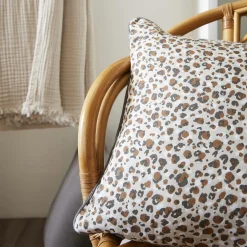 Coussin Et Housse|EMINZA Coussin carré gaze de coton (45 x 45 cm) Rosa Marron